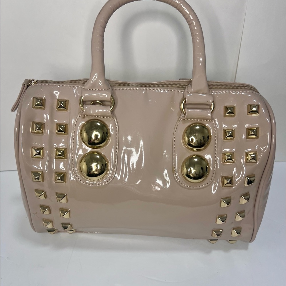 Aldo’s Nude PU Leather Studded Tote Bag